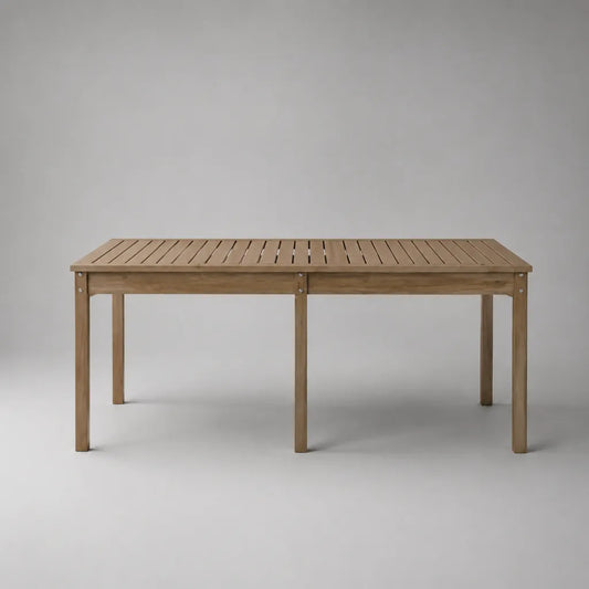 Tavolo rettangolare da esterno in legno marrone naturale, 150 × 90 × 74 cm